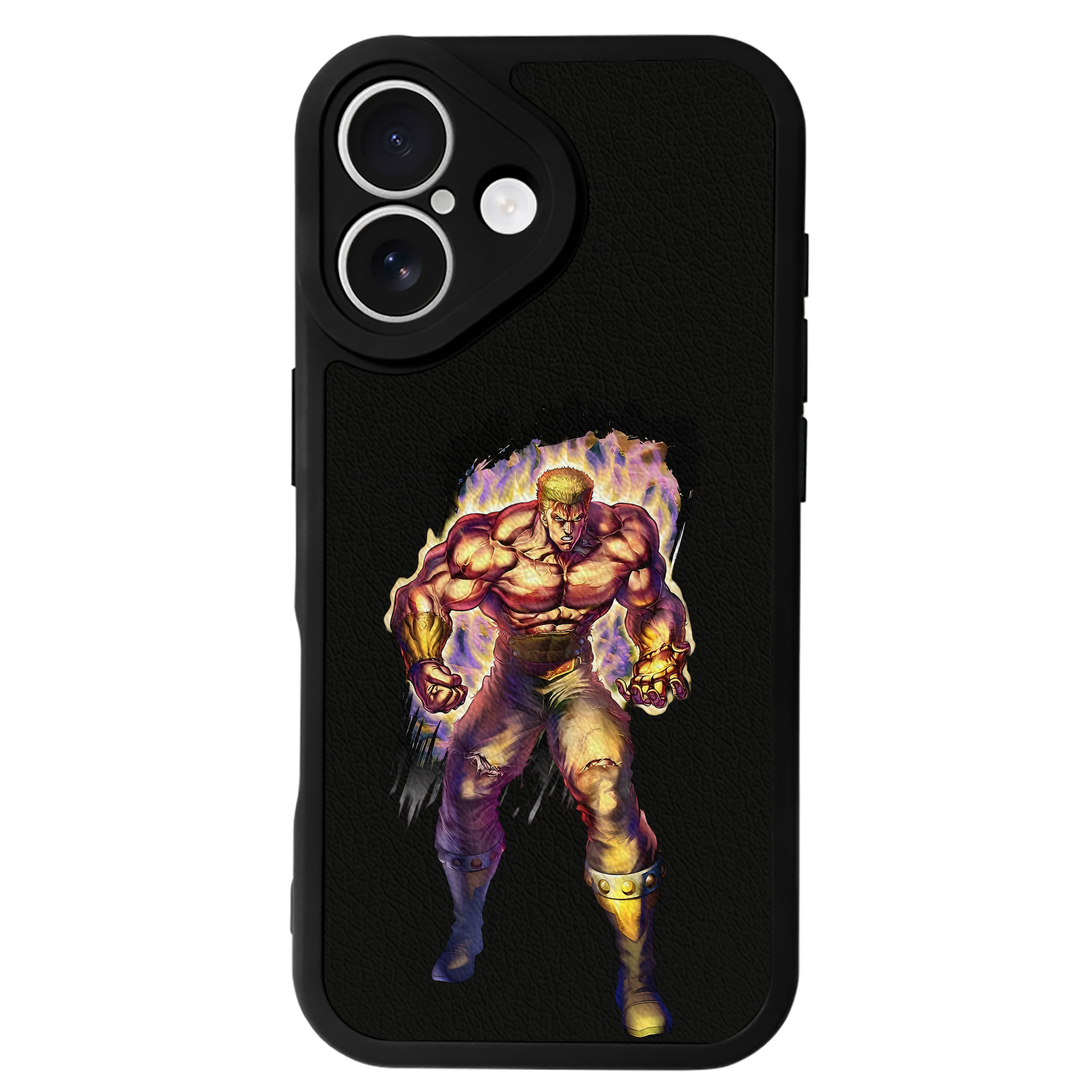 （画像用） 北斗の拳 Fist of the North Star 【iPhone 16シリーズ対応】シリコンスマホケース（レザー調） 材質：シリコン